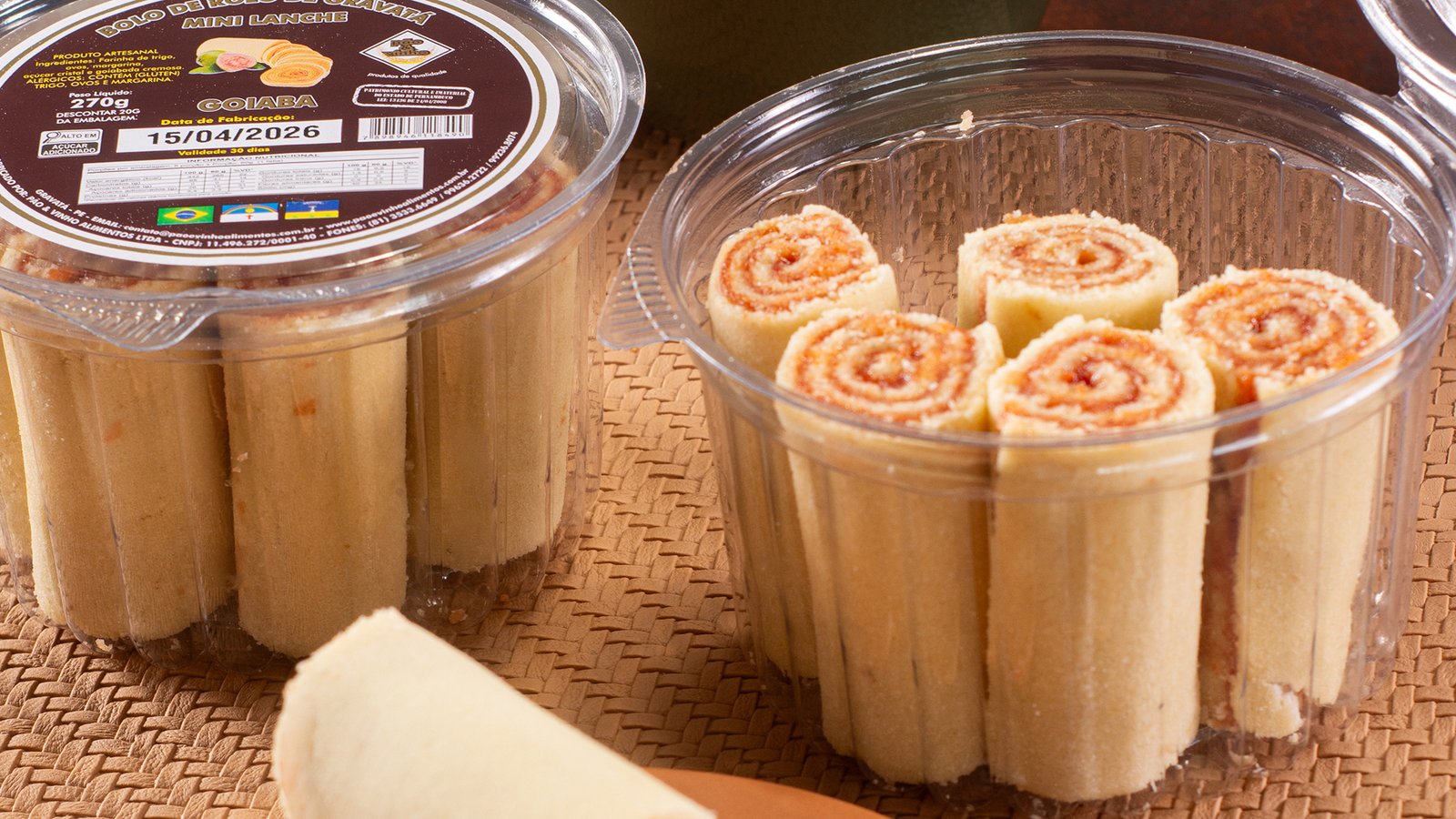 Mini bolo de rolo